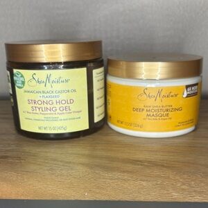 SheaMoisture Strong Hold Styling Gel & Deep Moisturizing Masque - Yellow Labels